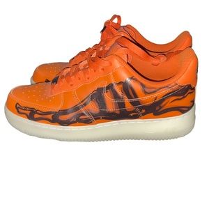 Air Force 1 orange skeleton 10.5 mens